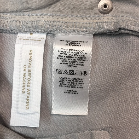 New Loft Curvy High Waist Skinny Crop Light Gray Tie Dye Detail Jean. Sz 10 - Picture 7 of 10